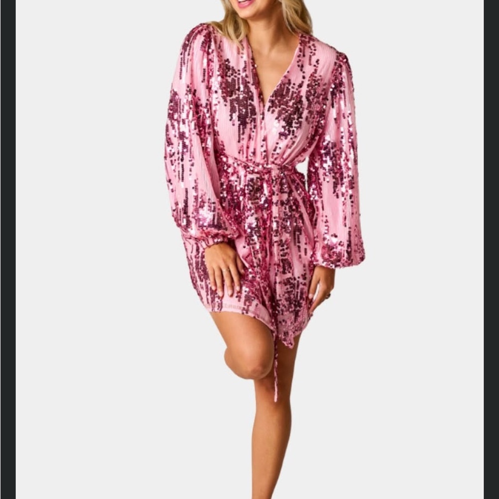 Pink Sequin Women's Robe - Picture 6 of 7